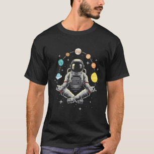 Meditating Astronaut Galaxy Space Astronomer Cosmo T-Shirt