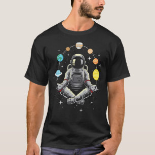 Meditating Astronaut - Galaxy Spaceman Astronomer T-Shirt