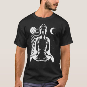 Meditating Buddha In Yin Yang Style With Day And N T-Shirt