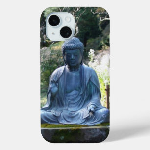 Meditating Buddha statue iPhone 15 Case