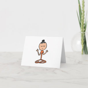 Meditating Buddhist Card