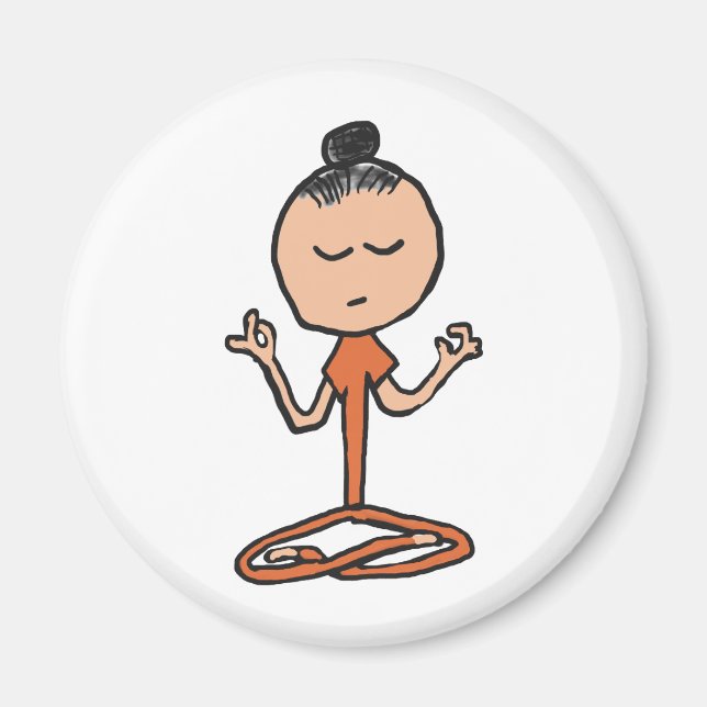 Meditating Buddhist Magnet (Front)