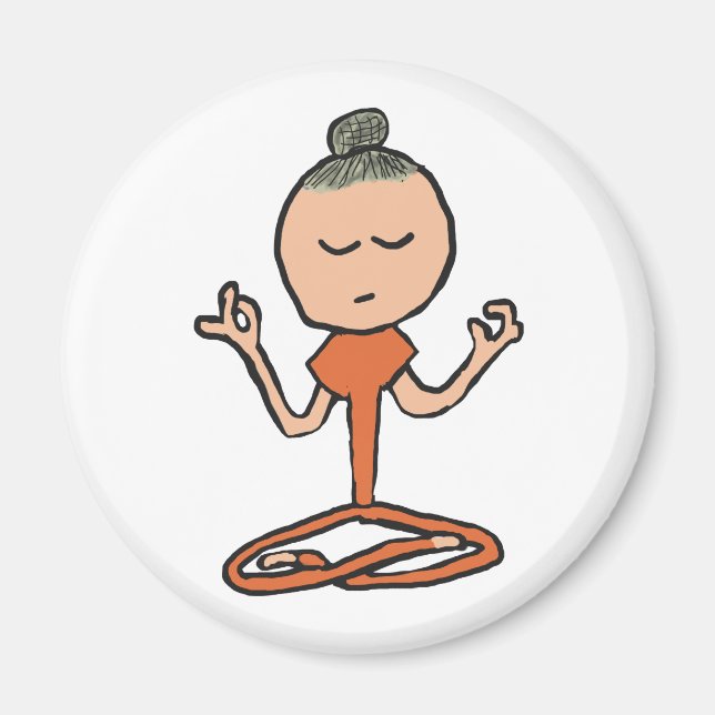 Meditating Buddhist Magnet (Front)