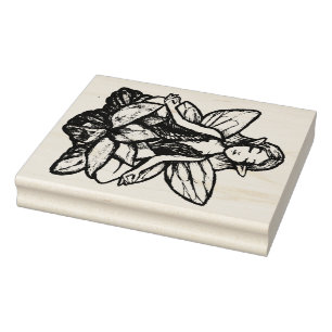 Meditating Fairy Rubber Stamp