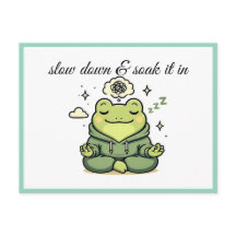 Meditating Frog Yoga Event Invitation Postcard