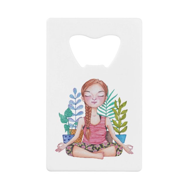 Meditating Girl With Plants (Front)