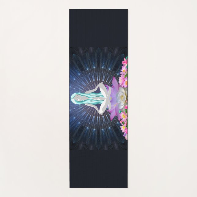 Meditating Lotus Yoga Mat (Front)