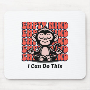 Meditating Monkey Encouragement, Beginner Yoga Med Mouse Pad