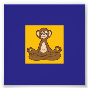 Meditating Monkey Photo Print