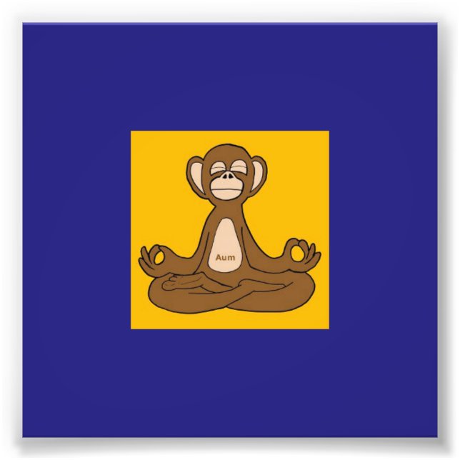 Meditating Monkey Photo Print (Front)