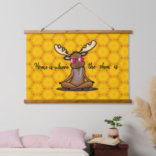 Meditating Moose KiniArt Doormat Hanging Tapestry