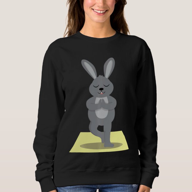 Meditating Rabbit T  Funny Easter Animal Tee (Front)