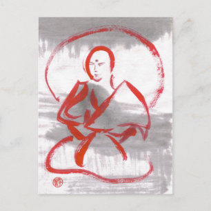 Meditating Shaolin Monk Postcard