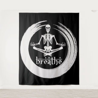 Meditating Skeleton Tapestry