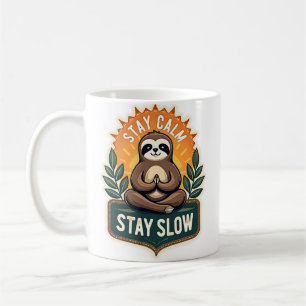 Meditating Sloth Vintage Relaxed Mind T-Shirt 2 Coffee Mug