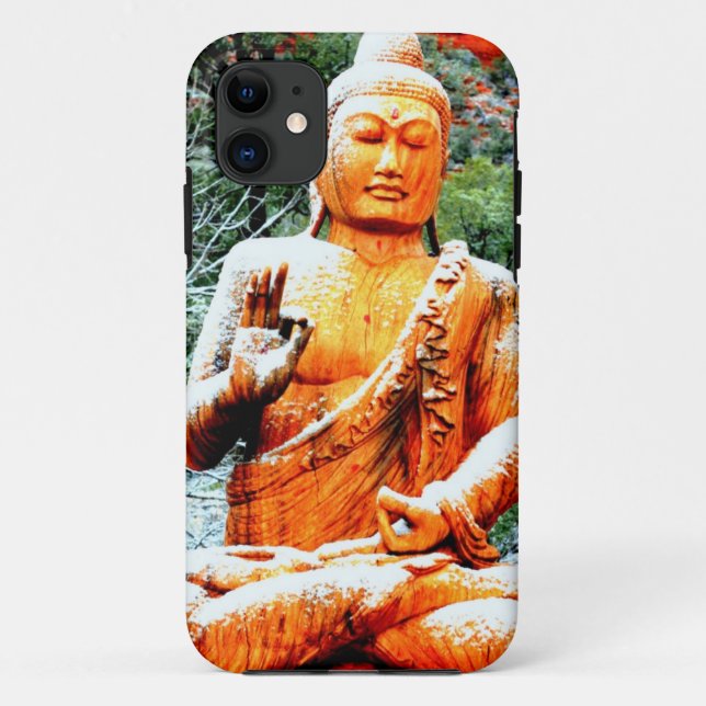 Meditating snow Buddha case (Back)
