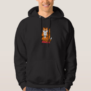 Meditating statue tiger relaxation mindfulness yog hoodie