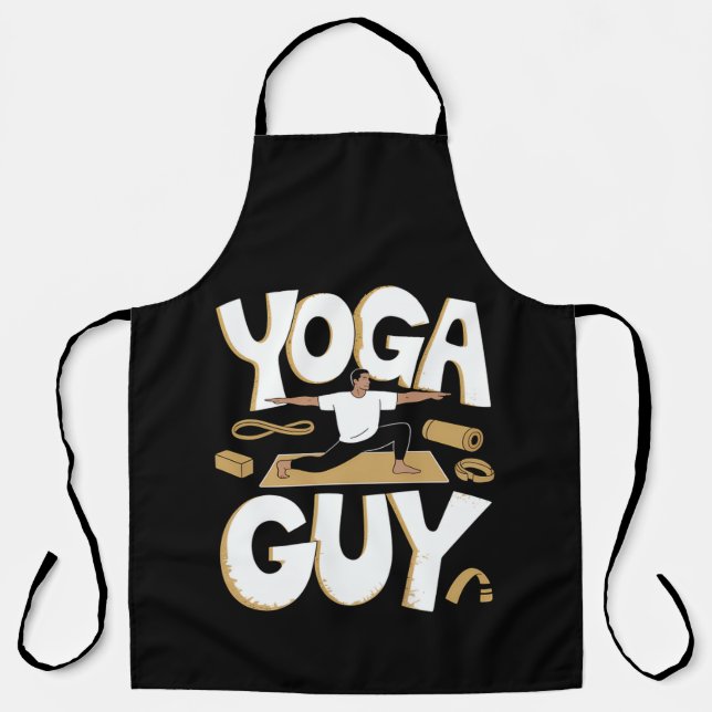 Meditating Stick Man Meditation Apron (Front)