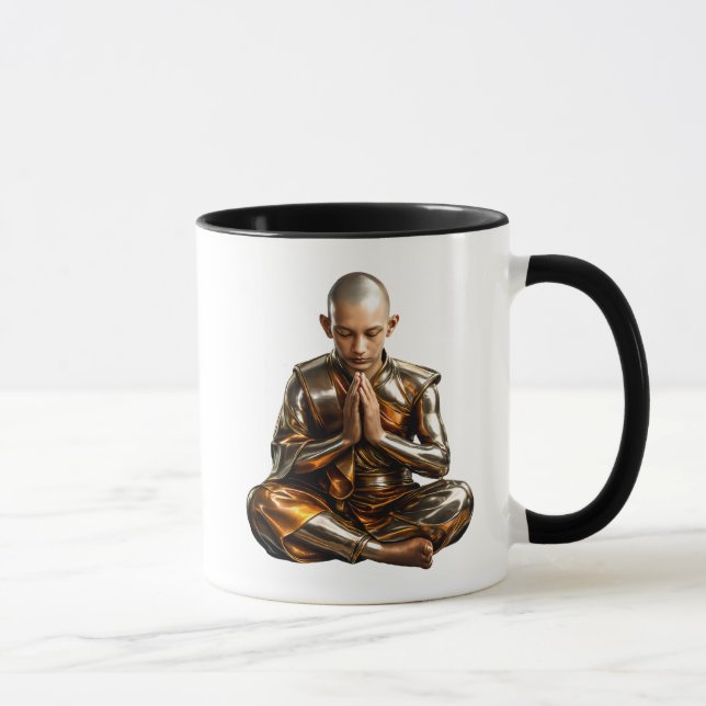 meditating tibetan monk mug (Right)