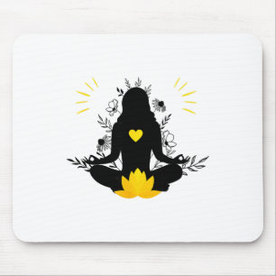 Meditating Woman Yoga Spirituality Mindfulness Pea Mouse Pad