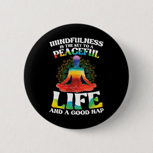 Meditation 6 cm round badge
