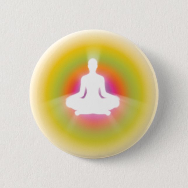 Meditation 6 Cm Round Badge (Front)