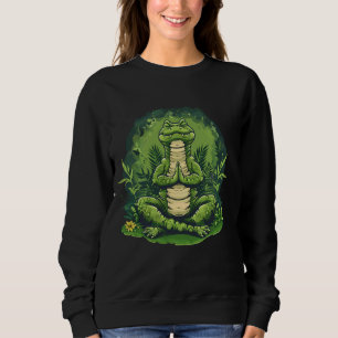 Meditation Alligator Yoga Spiritual Buddhist Zen B Sweatshirt
