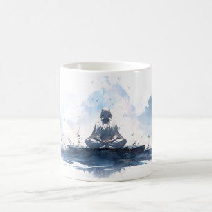 Meditation, And Peace In Cartoon Style Coffee Mug