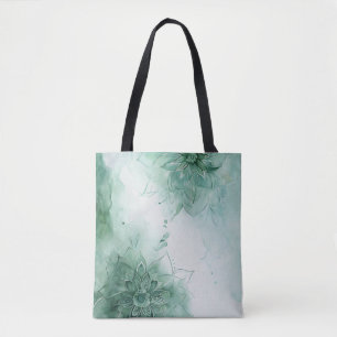 Meditation and relax - calming Green Mandala Tote Bag