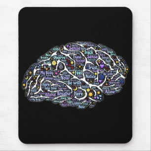 Meditation Body Inspirational Word Art Mouse Pad