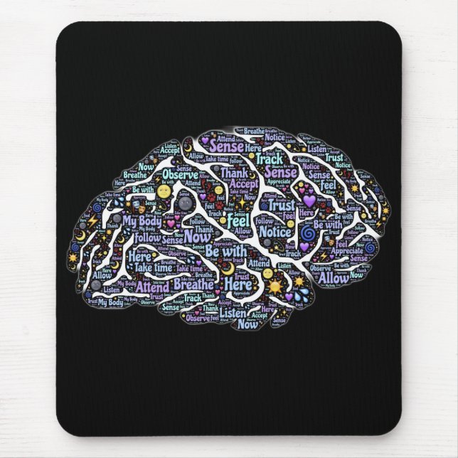 Meditation Body Inspirational Word Art    Mouse Pad (Front)