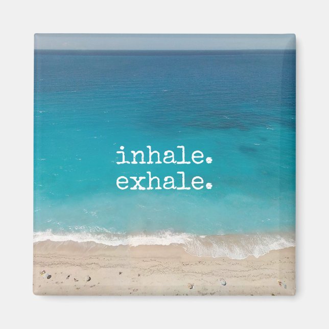 Meditation Breath Beautiful Beach Magnet (Front)