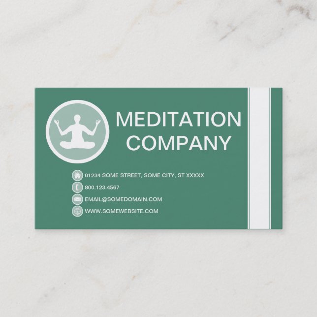 MEDITATION bubble Business Card (Front)