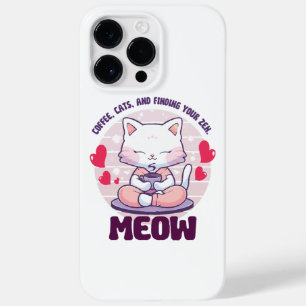 Meditation cat - Kawaii cat Case-Mate iPhone 14 Pro Max Case