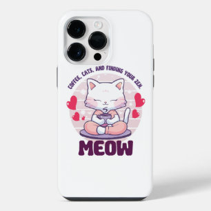 Meditation cat - Kawaii cat iPhone 14 Pro Max Case
