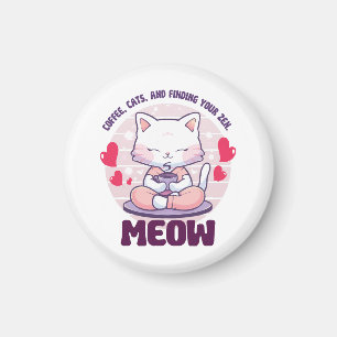 Meditation cat - Kawaii cat Magnet
