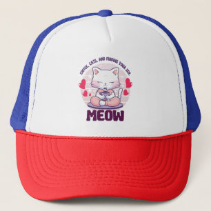 Meditation cat - Kawaii cat Trucker Hat