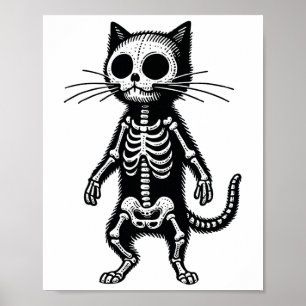 Meditation Cat Yoga Pose Relaxing Animal Poster