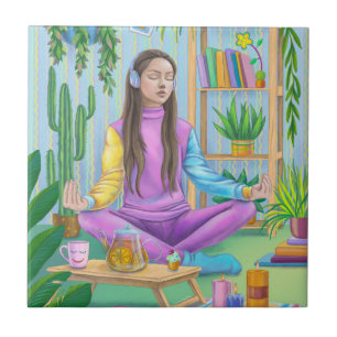 Meditation Ceramic Tile