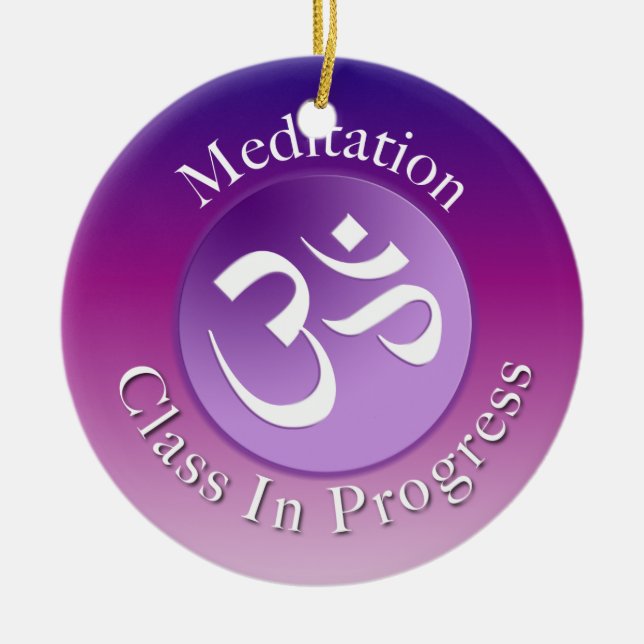 Meditation Class Door Hanger Ceramic Tree Decoration (Front)