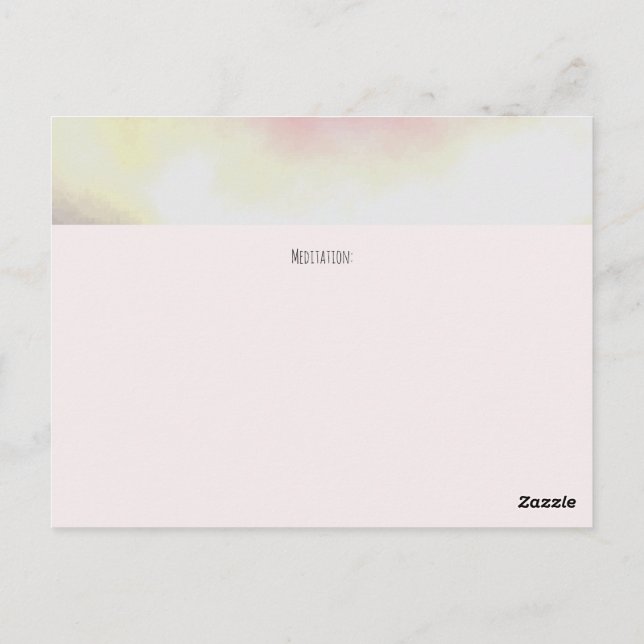 Meditation Cue Card - "Peace, Be Still" COLLECTION (Back)