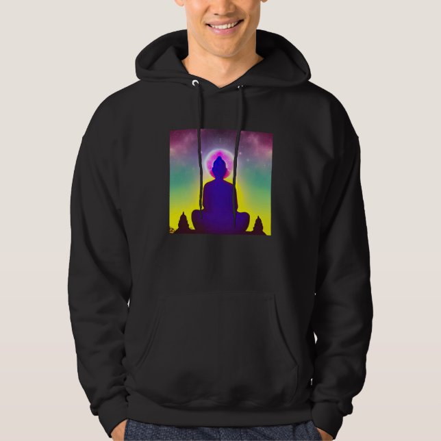 Meditation Enlightment Spiritual Yoga Transcendent Hoodie (Front)