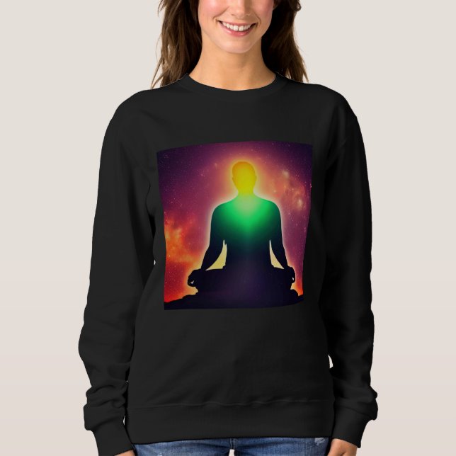 Meditation Enlightment Spiritual Yoga Transcendent Sweatshirt (Front)