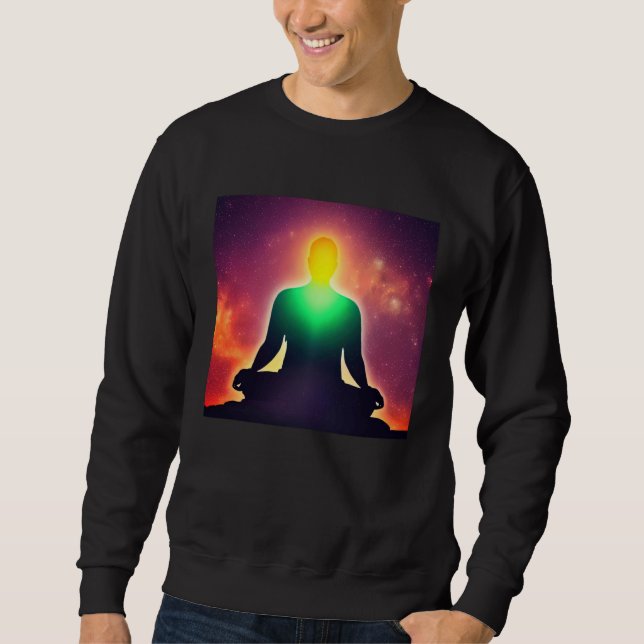 Meditation Enlightment Spiritual Yoga Transcendent Sweatshirt (Front)