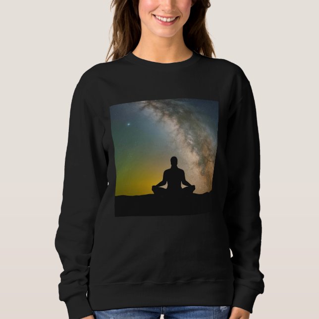 Meditation Enlightment Spiritual Yoga Transcendent Sweatshirt (Front)