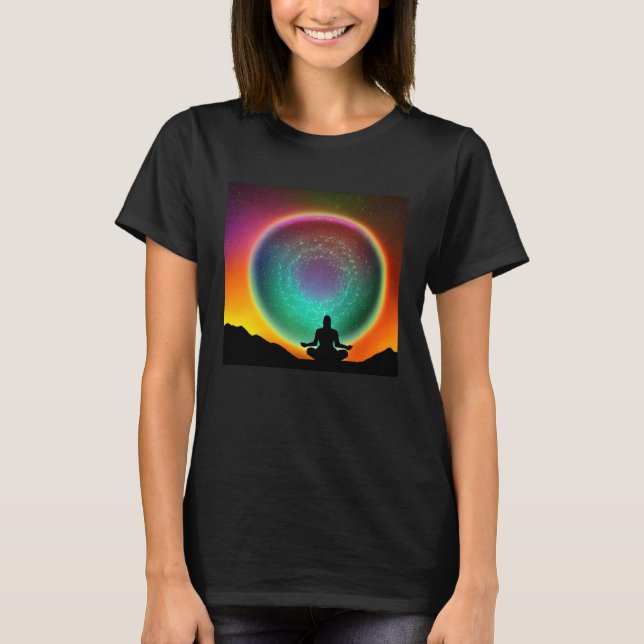 Meditation Enlightment Spiritual Yoga Transcendent T-Shirt (Front)