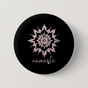 Meditation Esoteric Lotus Flower Namaste Yoga 6 Cm Round Badge