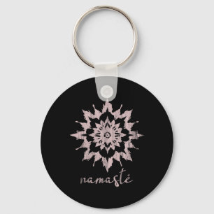 Meditation Esoteric Lotus Flower Namaste Yoga Key Ring