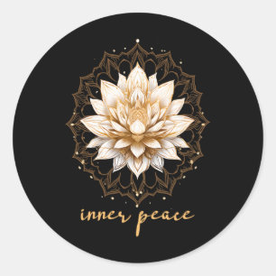 Meditation Esoteric Lotus Inner Peace Yoga Classic Round Sticker