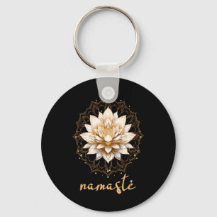 Meditation Esoteric Lotus Namaste Yoga  Key Ring
